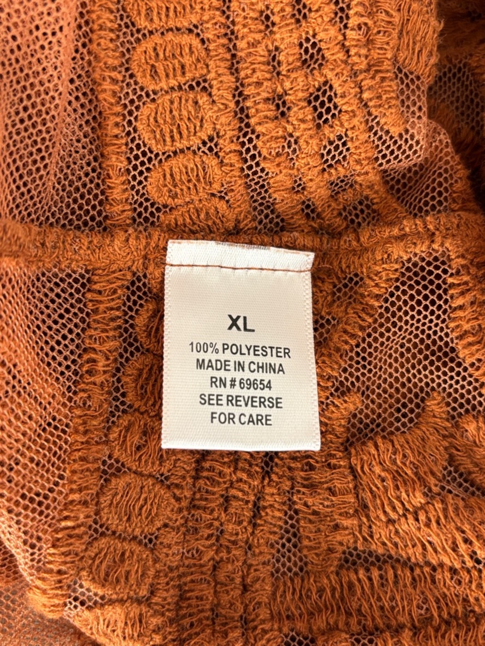 Dizzy Gal Sheer Embroidered Floral Lace Rust Brown Kimono Duster XL - Picture 10 of 12